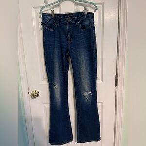 Rock & Republic “Kassandra”Dark Blue Distressed Flare Jeans